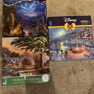 Thomas Kinkade Disney Puzzle Collection - Blue, Gold, and Multicolor